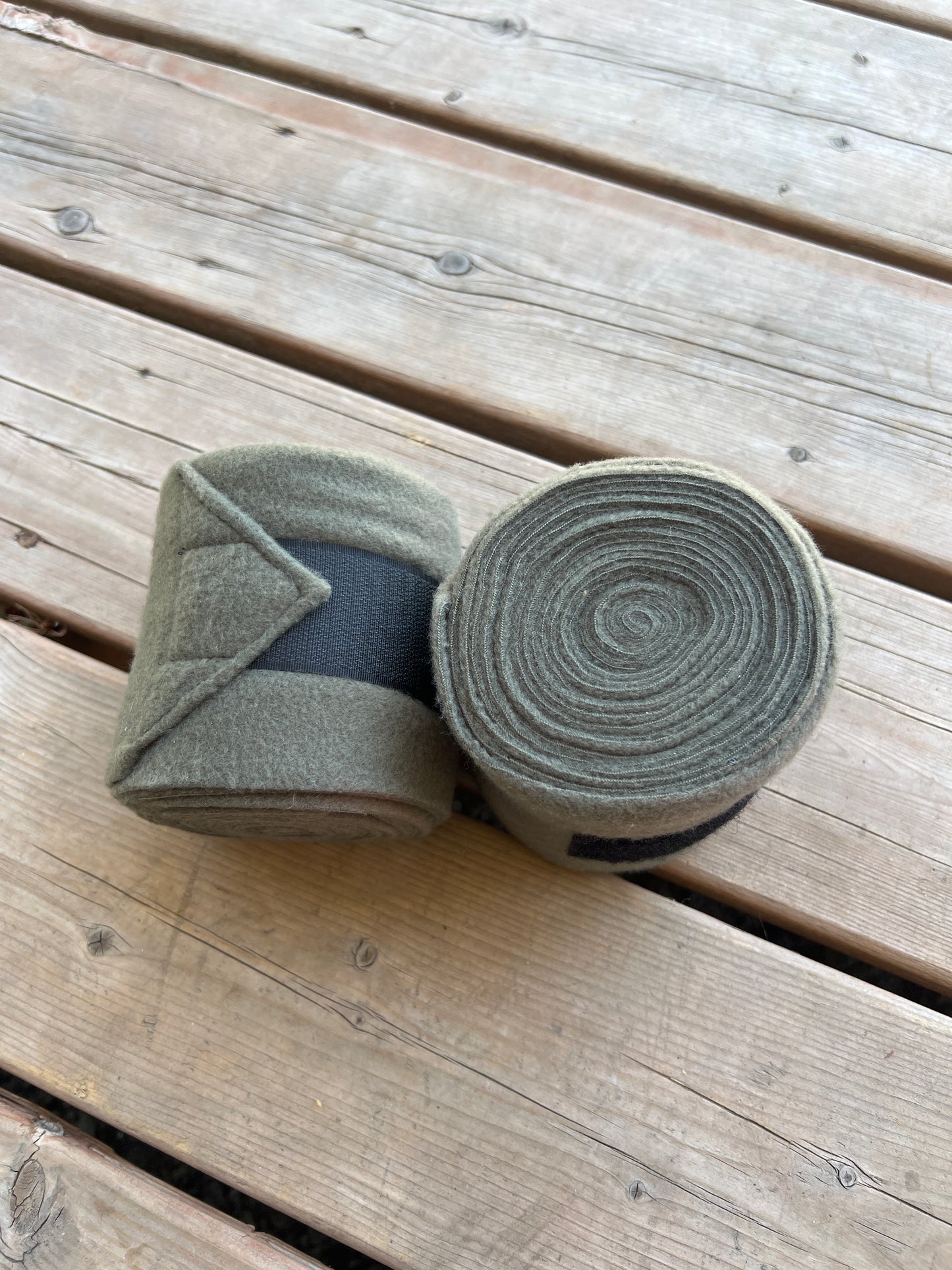 Lot de 2 polos pour chevaux - Vert olive
