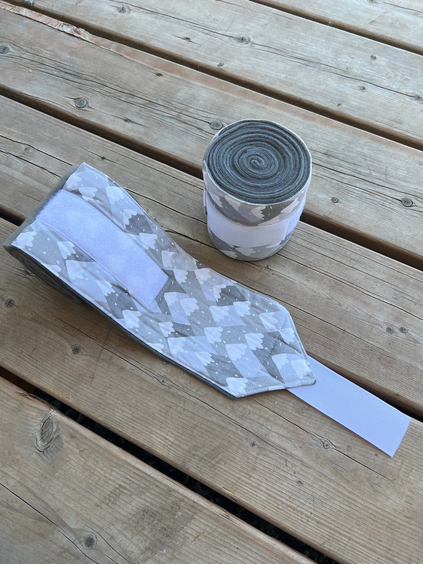 Lot de 2 polos pour chevaux - Gris anthracite avec motif