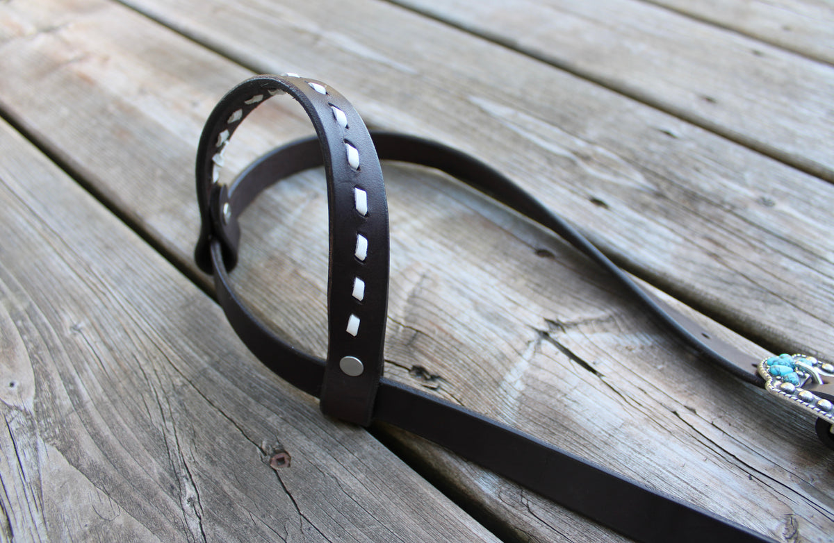Dark Brown Leather Headstall #1