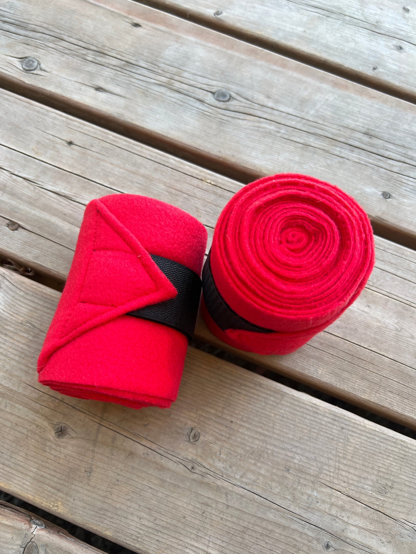 Set of 2 Horse Polo Wraps - Red
