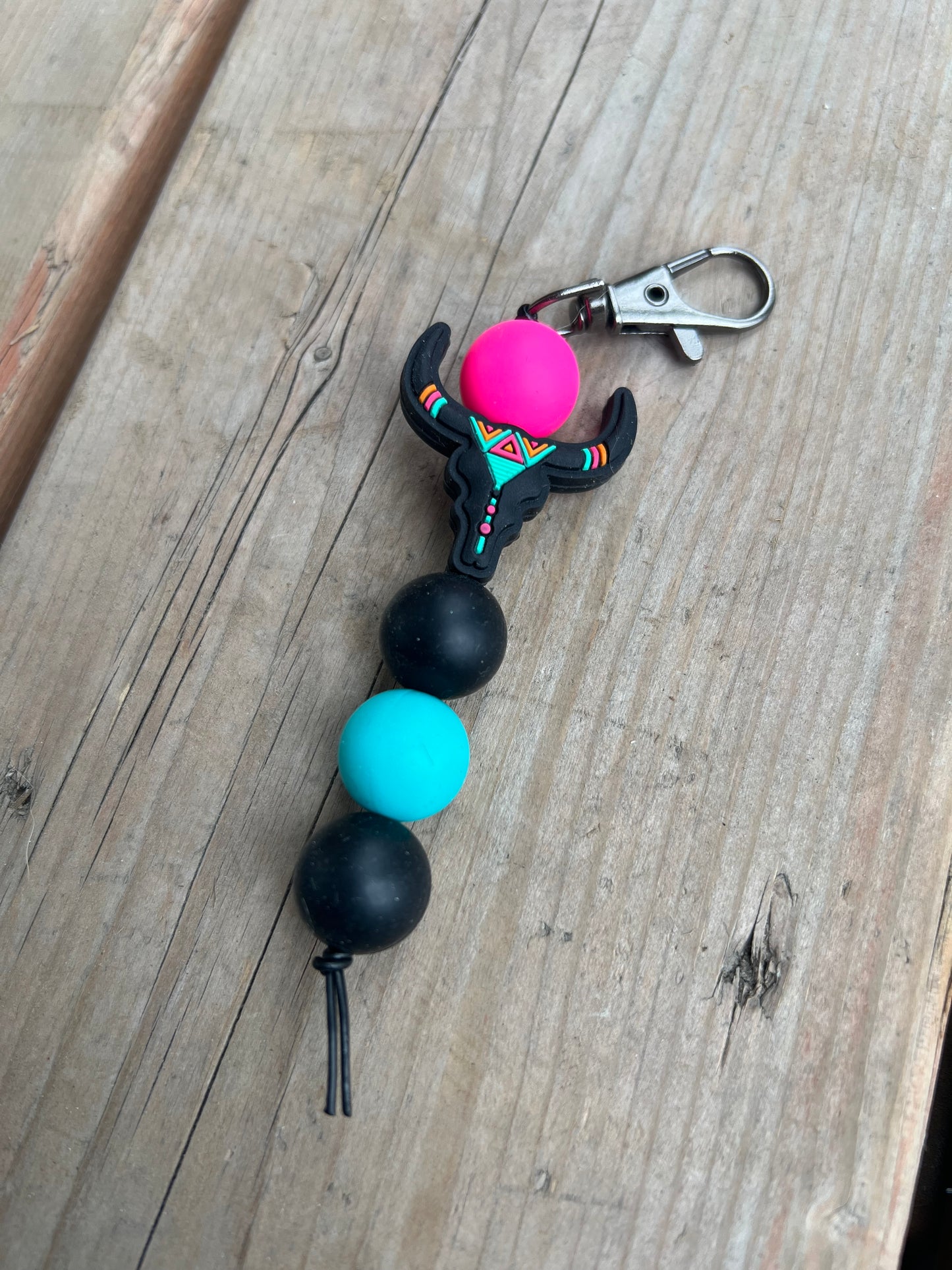Porte-clés en billes de silicone