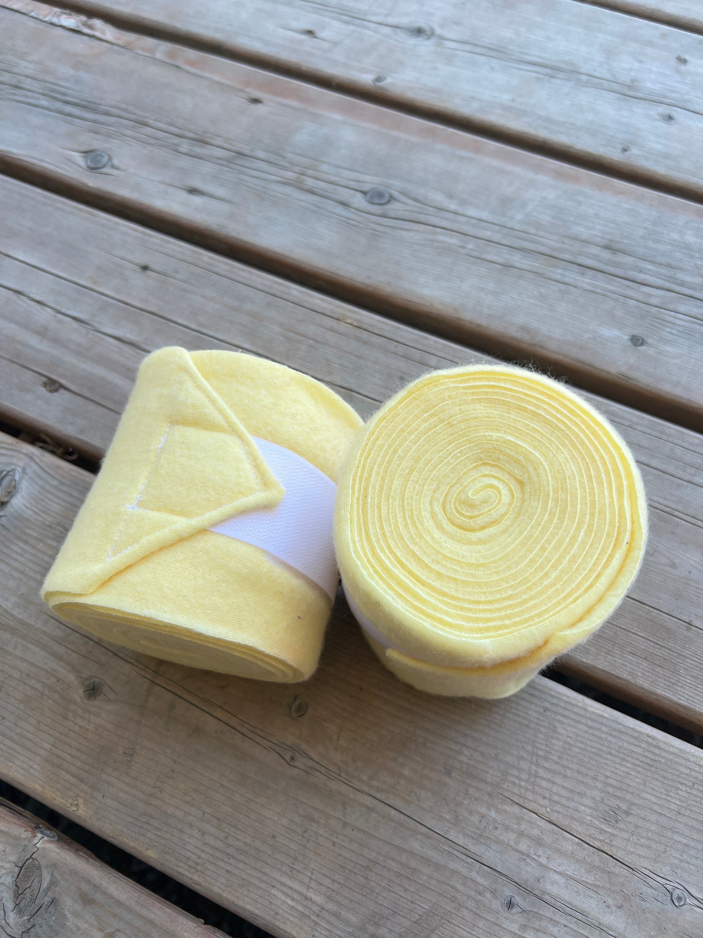 Set of 2 Horse Polo Wraps - Banana Yellow
