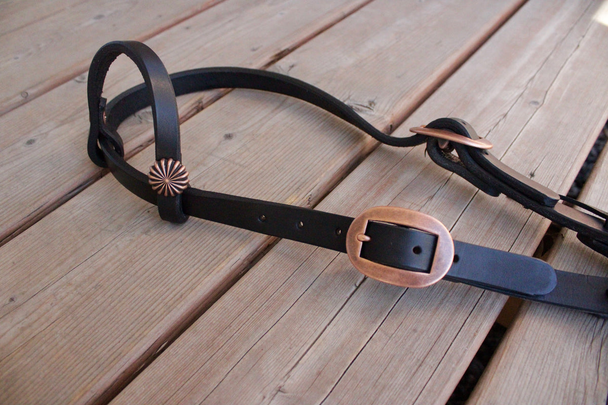 Black Leather Headstall #3