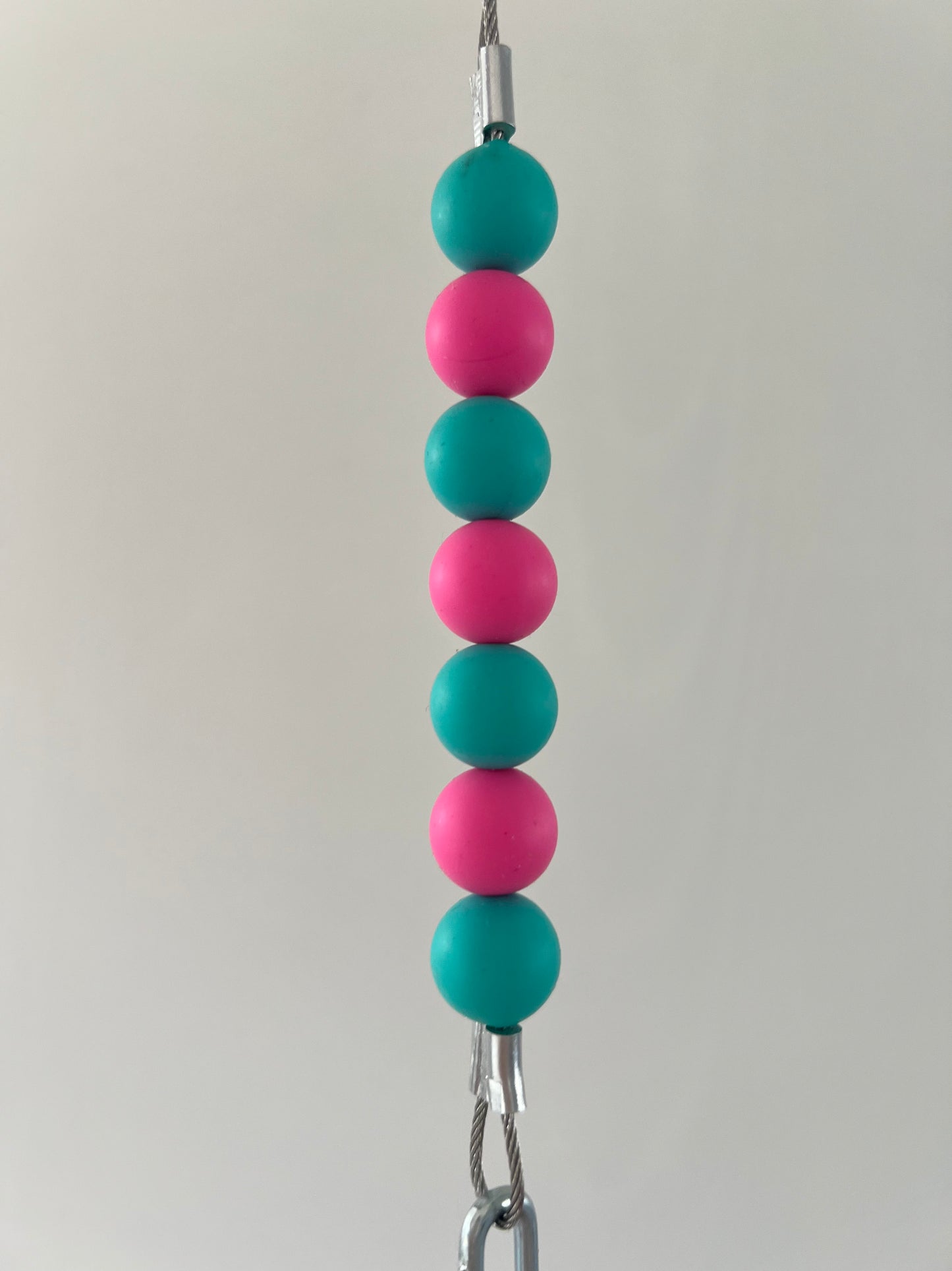 Beaded Silicone Curb Strap with Chain