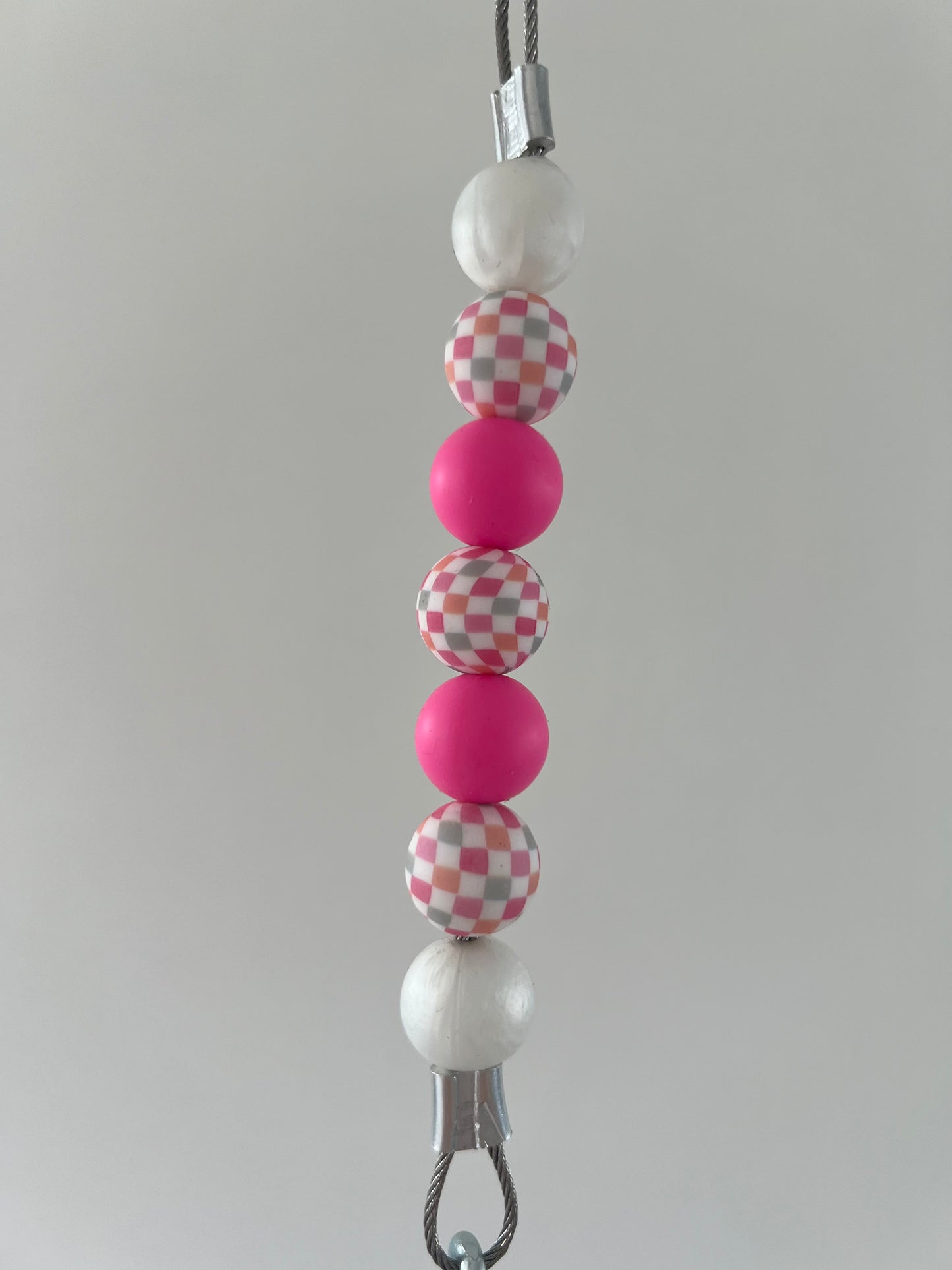 Beaded Silicone Curb Strap with Chain