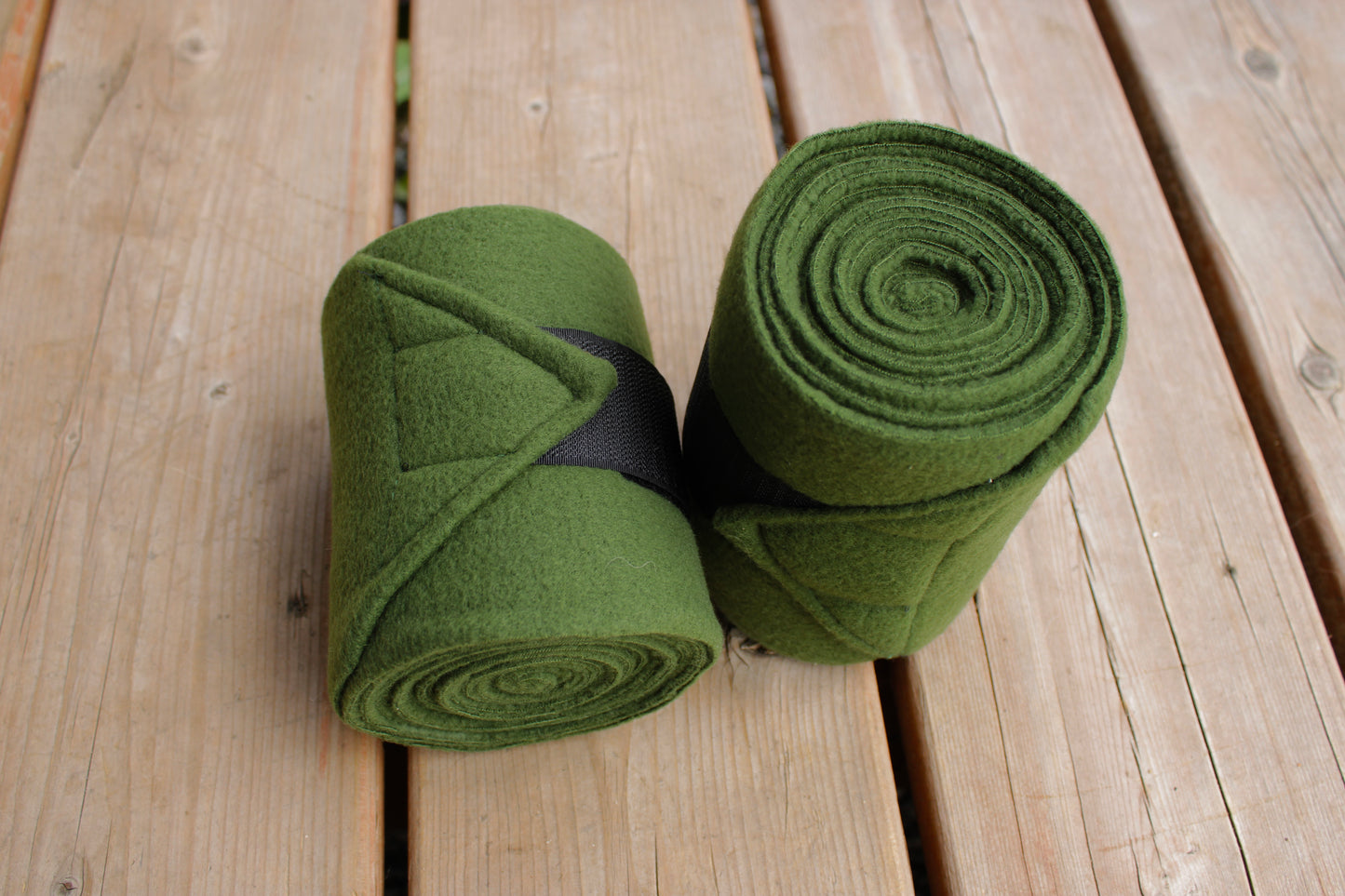 Set of 2 Horse Polo Wraps - Forest Green