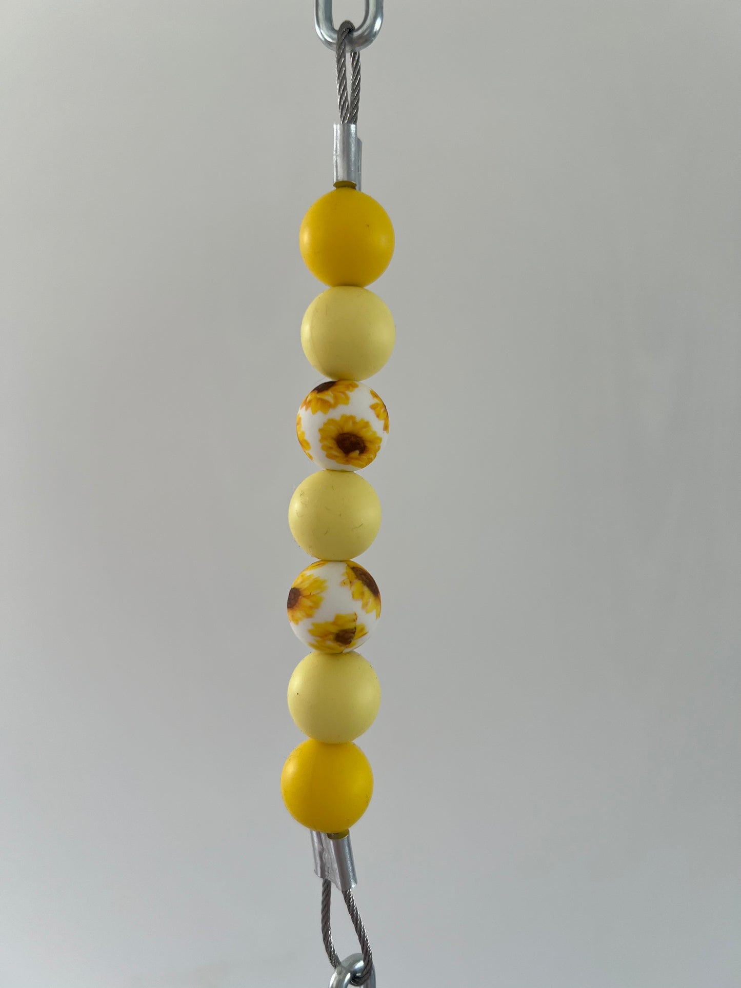 Beaded Silicone Curb Strap with Chain
