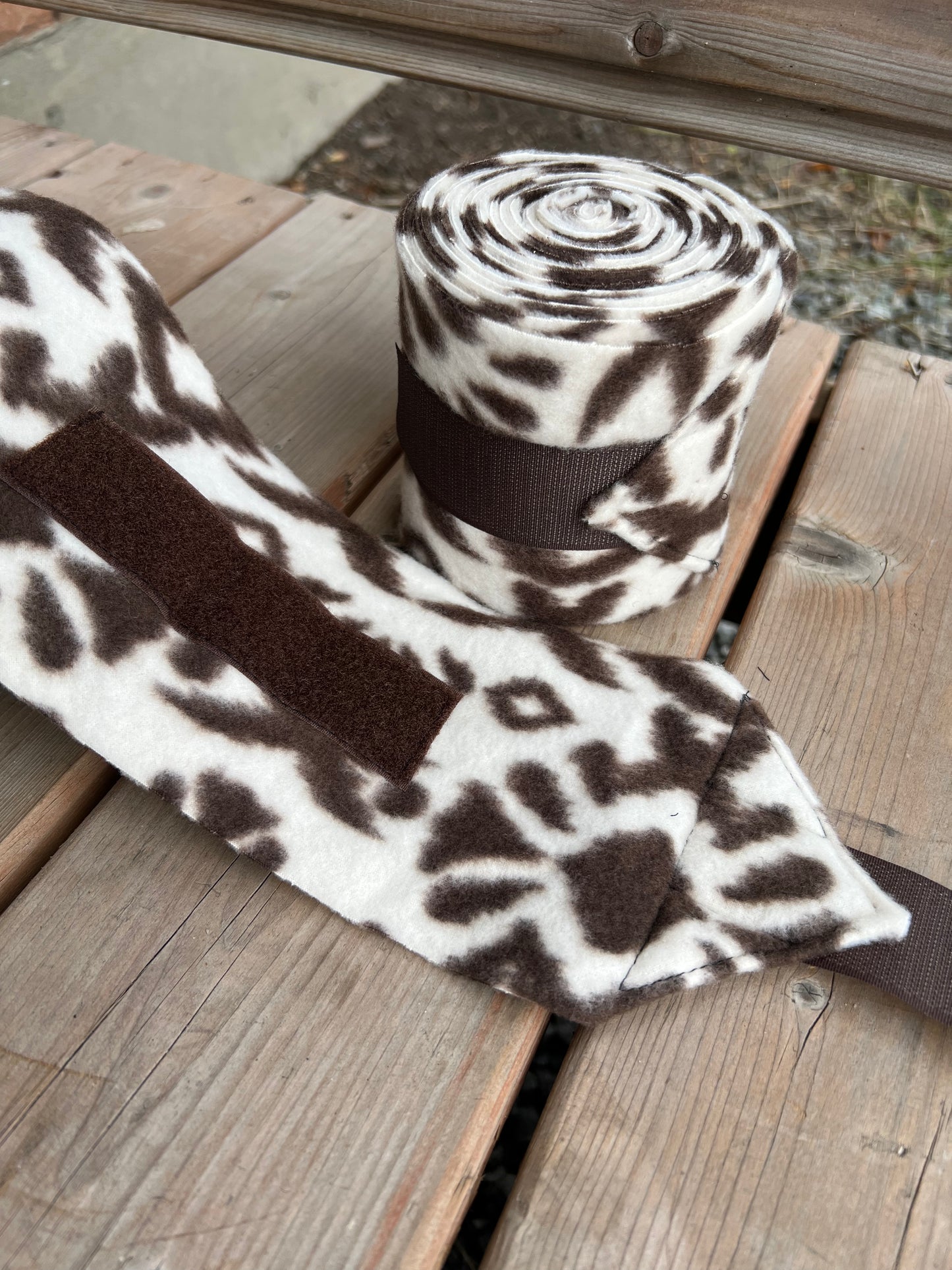 Lot de 2 polos pour chevaux - Motif aztèque sauvage marron