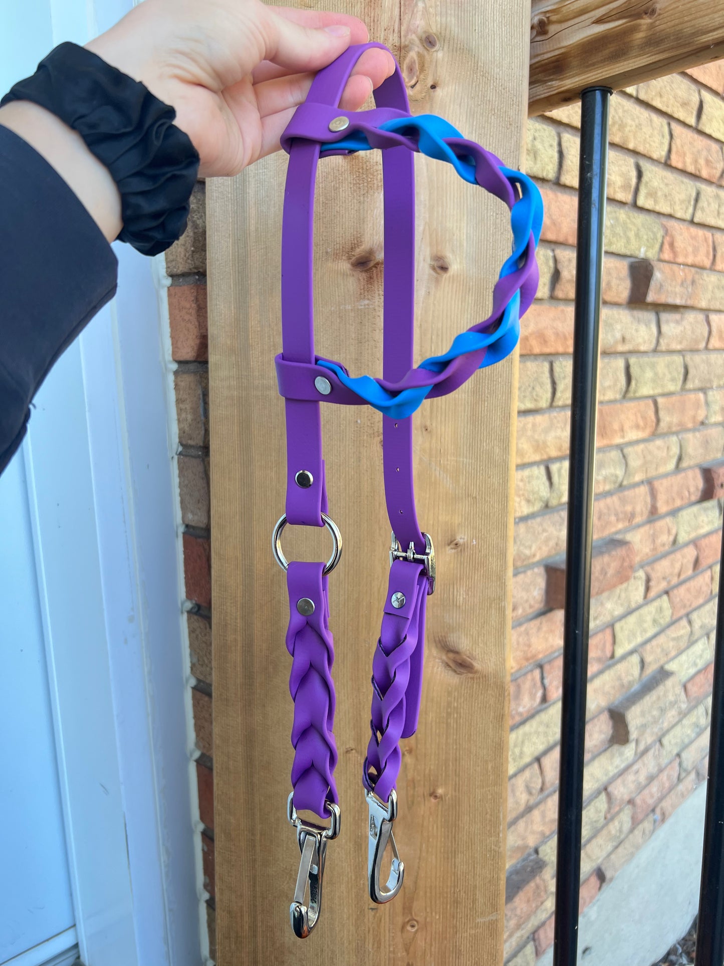 One-Ear Braided BioThane Headstall- Full Size – IN STOCK