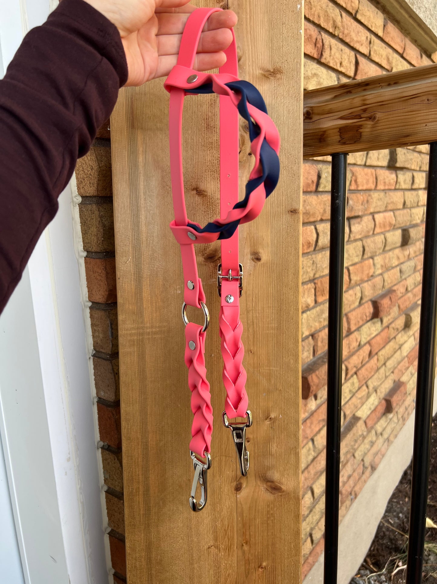 One-Ear Braided BioThane Headstall- Full Size – IN STOCK