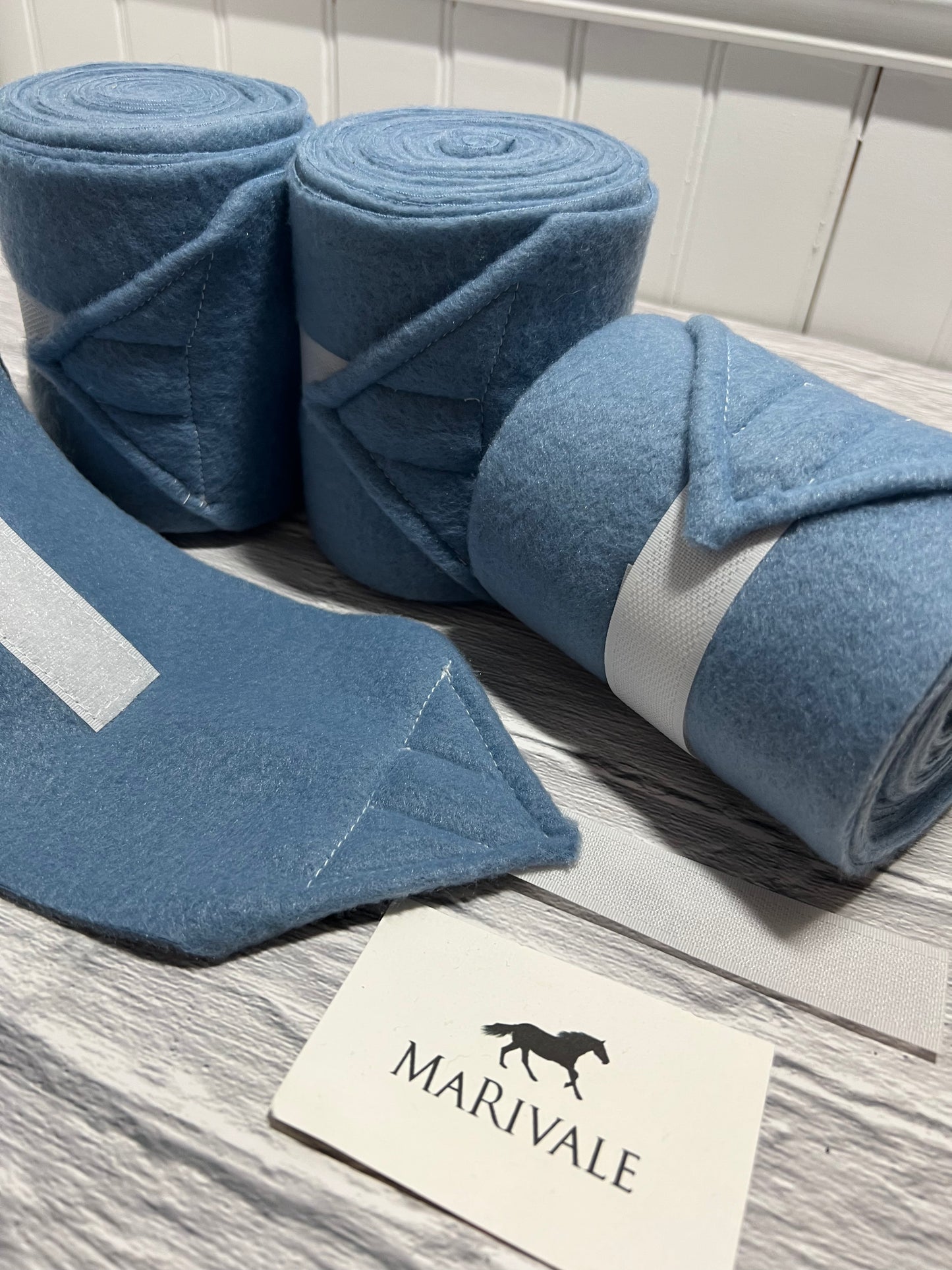 Set of 4 Horse Polo Wraps - Harbour Blue