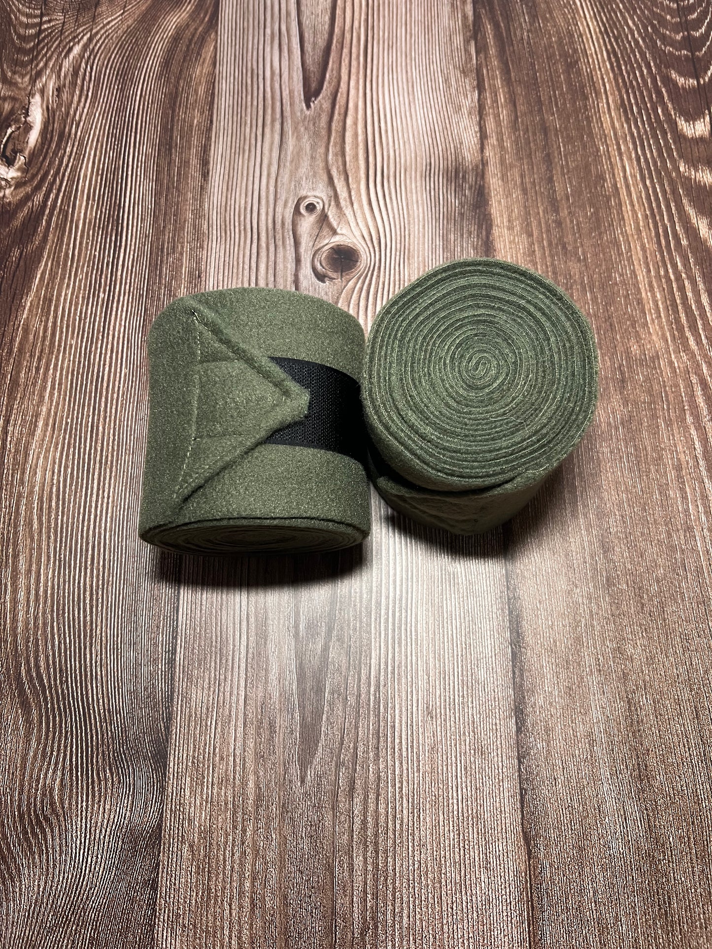 Set of 2 Horse Polo Wraps - Olive Green