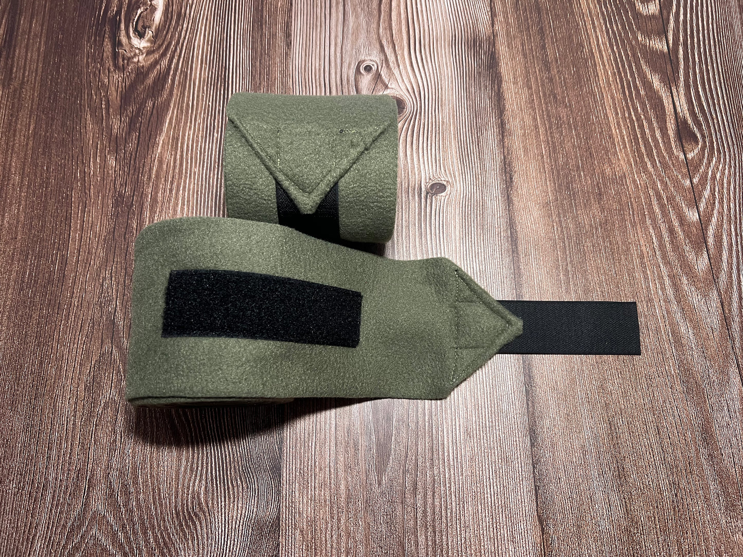 Set of 2 Horse Polo Wraps - Olive Green