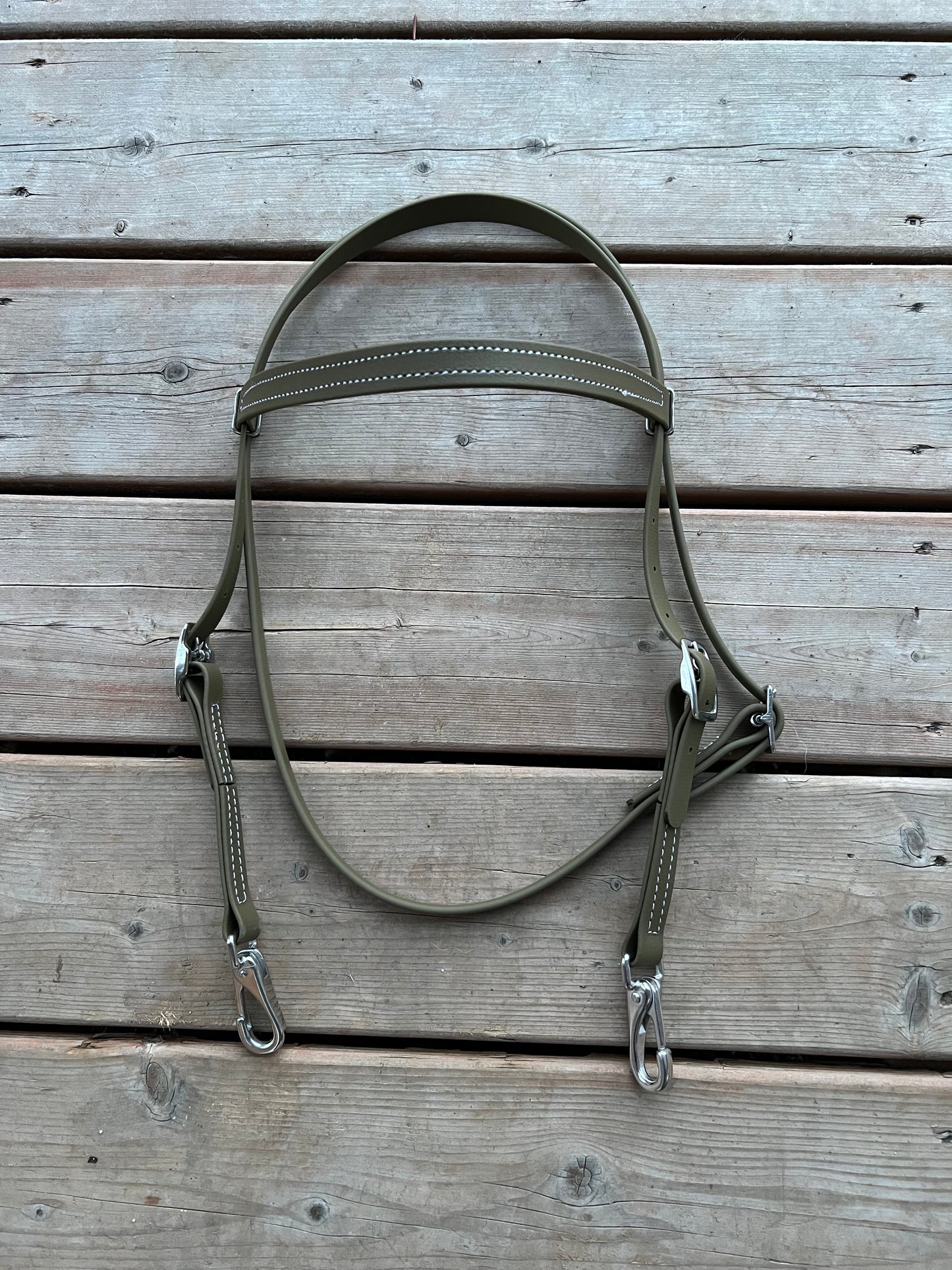 Bride western frontale en BioThane - Signature MaRivale *Fabriquée sur commande*