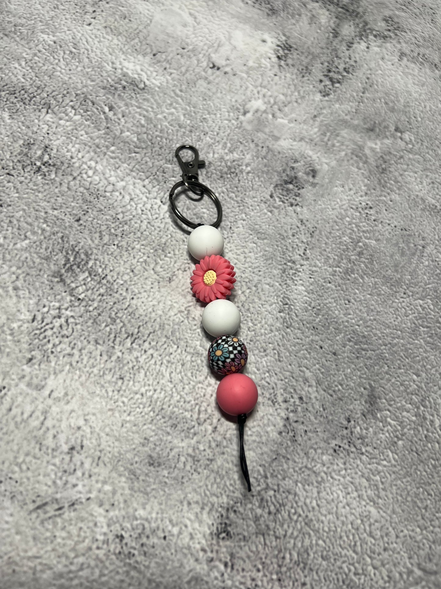 Porte-clés en billes de silicone