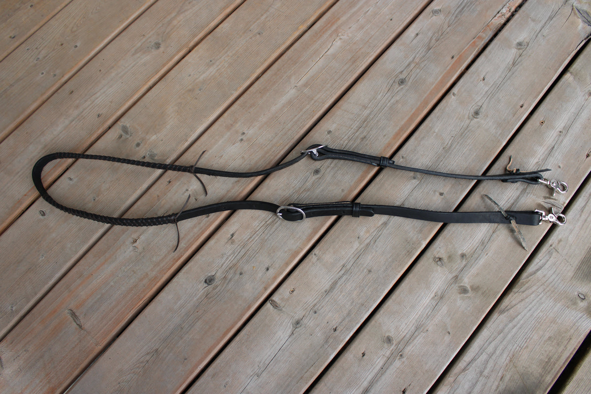 Laced Leather Barrel Reins