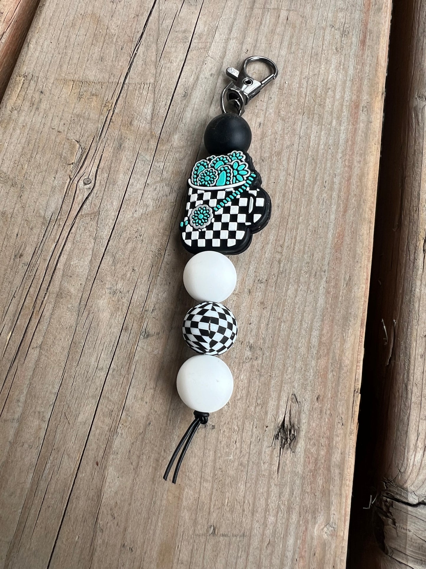 Porte-clés en billes de silicone