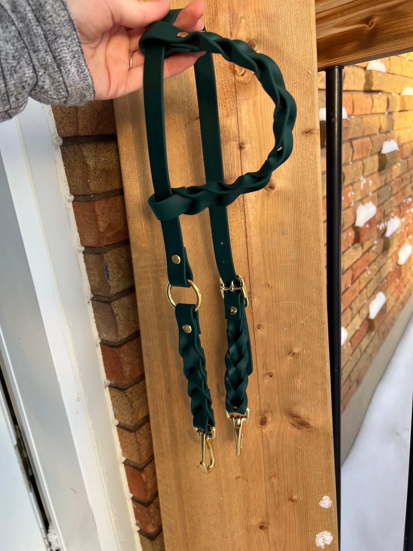 One-Ear Fully Braided BioThane Headstall – Cob to Full Size - IN STOCK