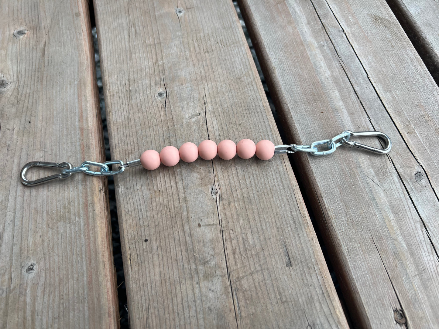 Gourmette en billes de silicone avec chaîne 