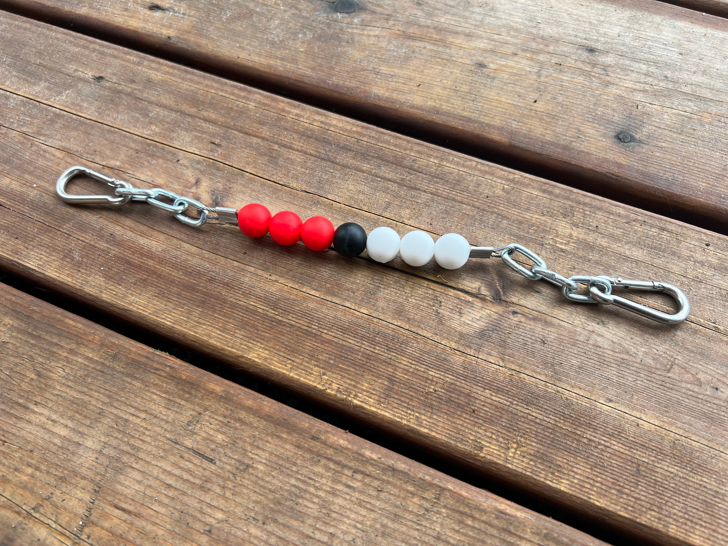 Gourmette en billes de silicone avec chaîne 