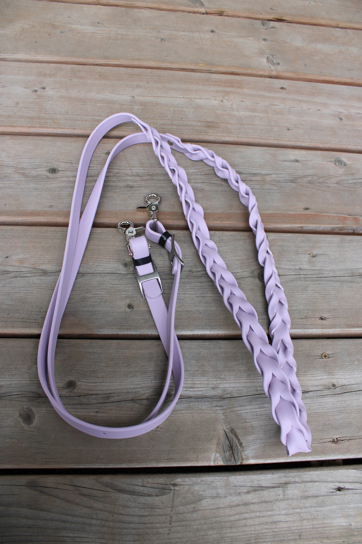 Adjustable Braided Rein BioThane *Made to order*
