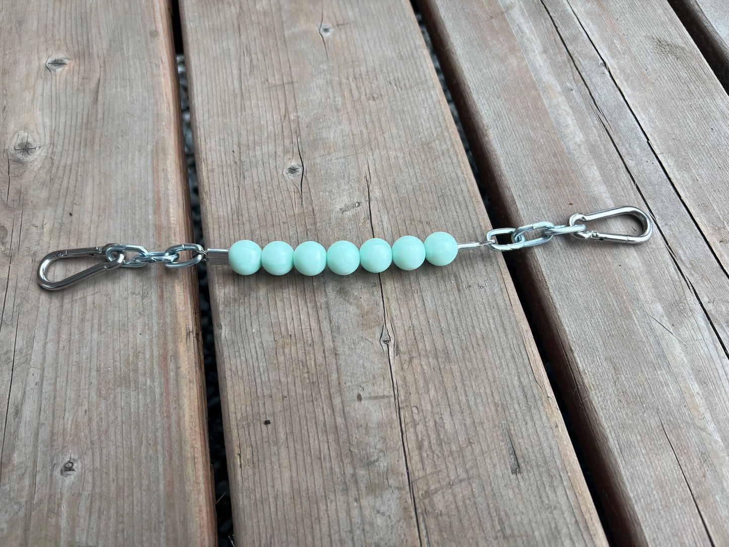 Gourmette en billes de silicone avec chaîne 