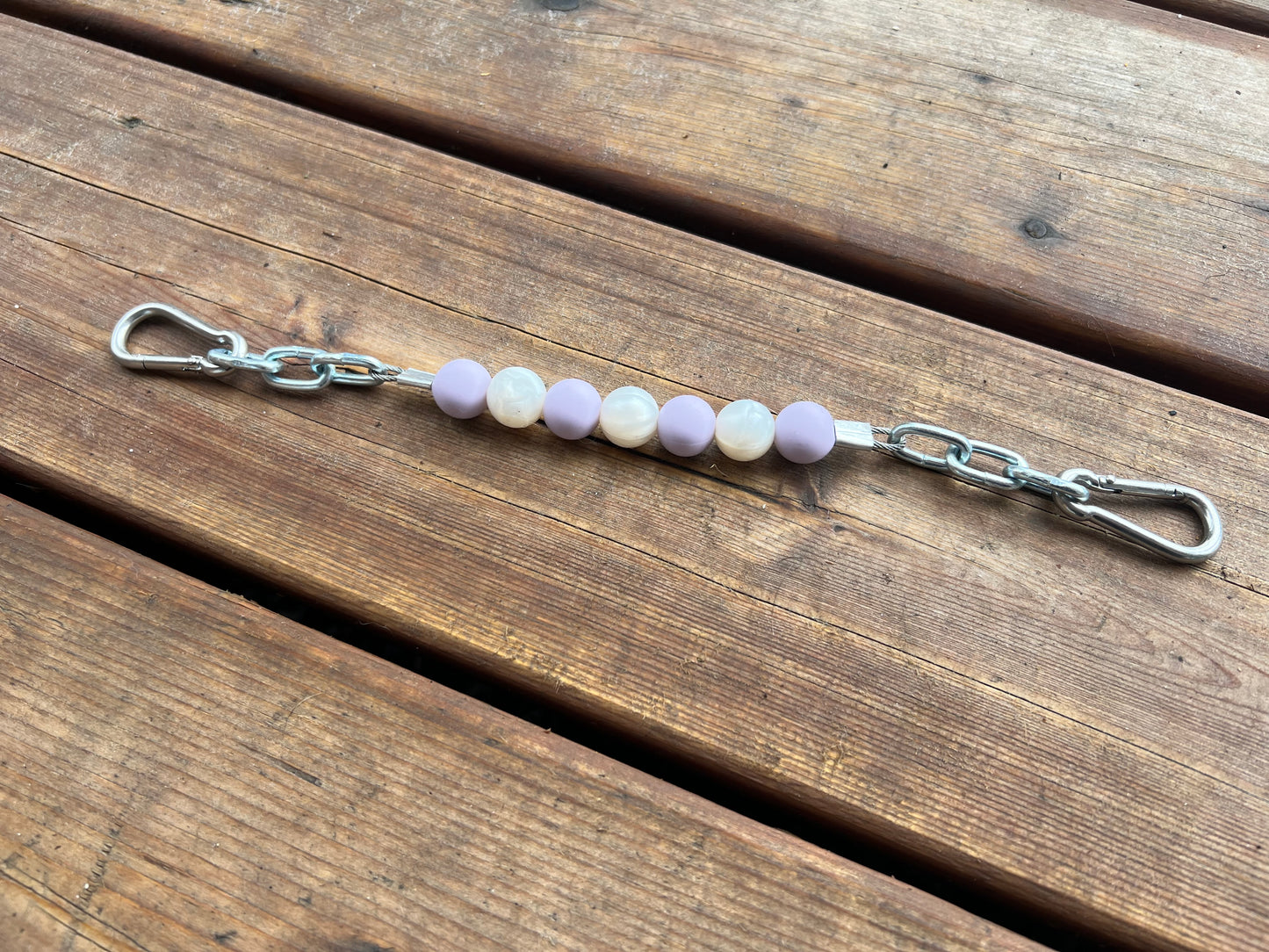Gourmette en billes de silicone avec chaîne 