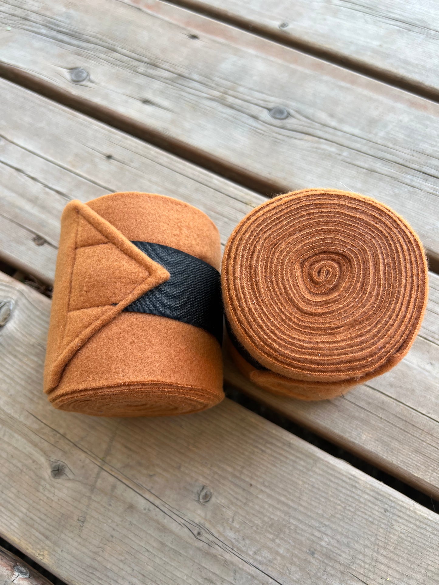 Set of 2 Horse Polo Wraps - Copper Brown