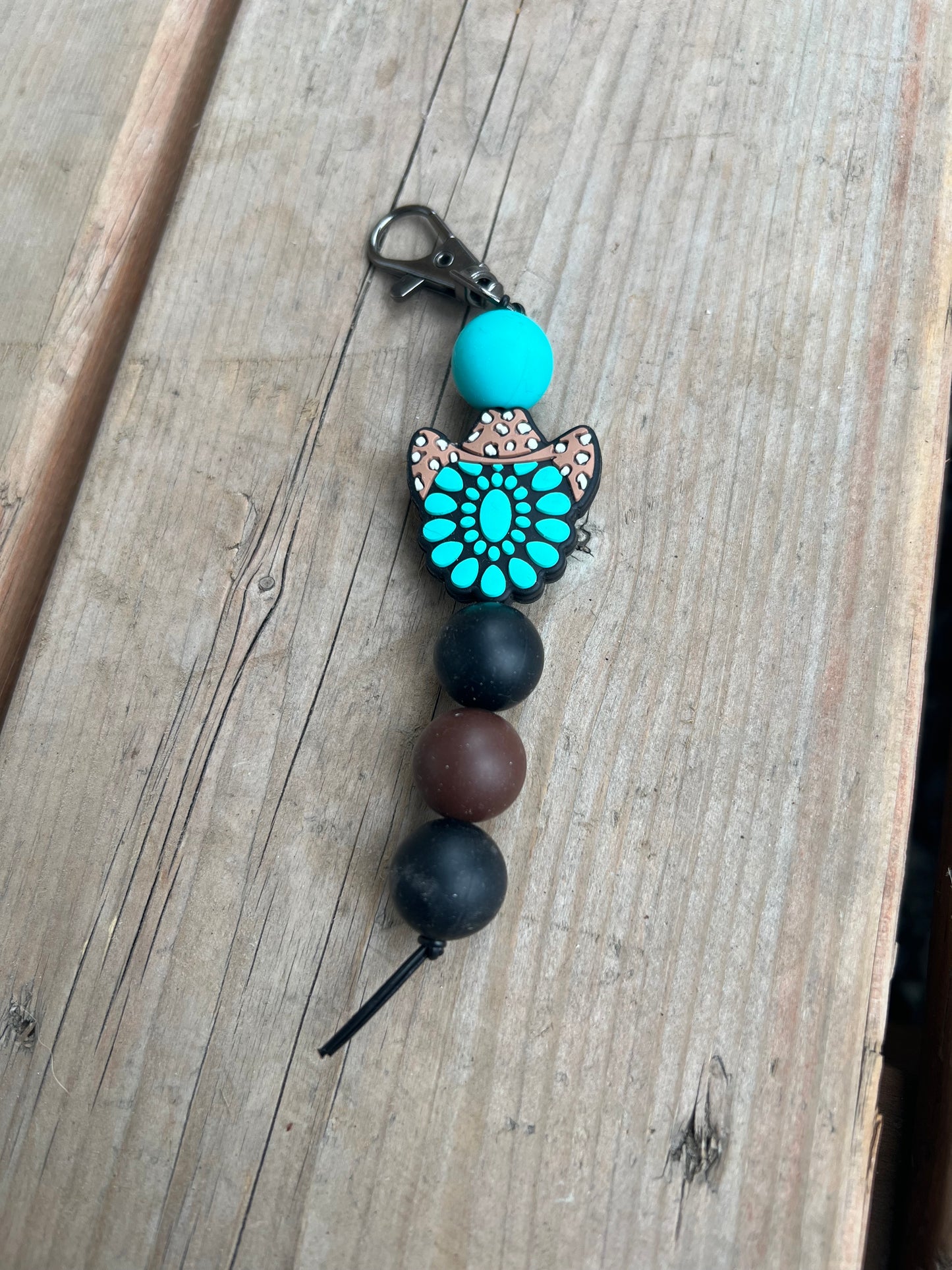 Porte-clés en billes de silicone