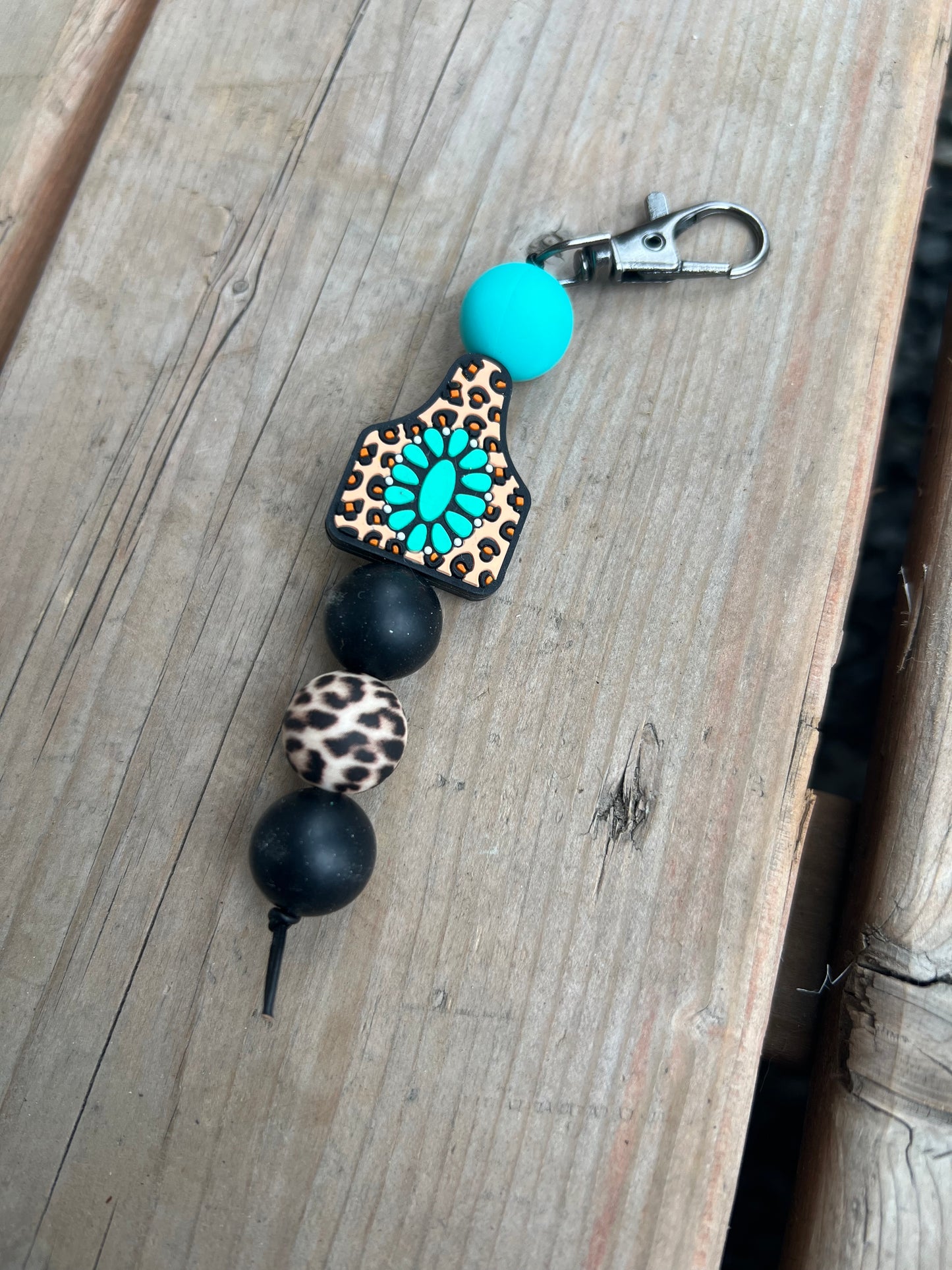 Porte-clés en billes de silicone