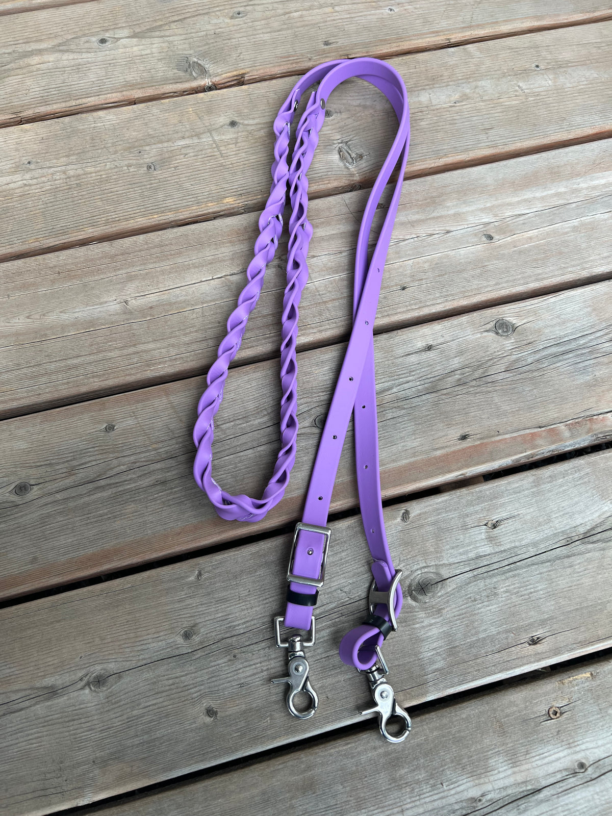 Adjustable Braided Rein BioThane *Made to order*