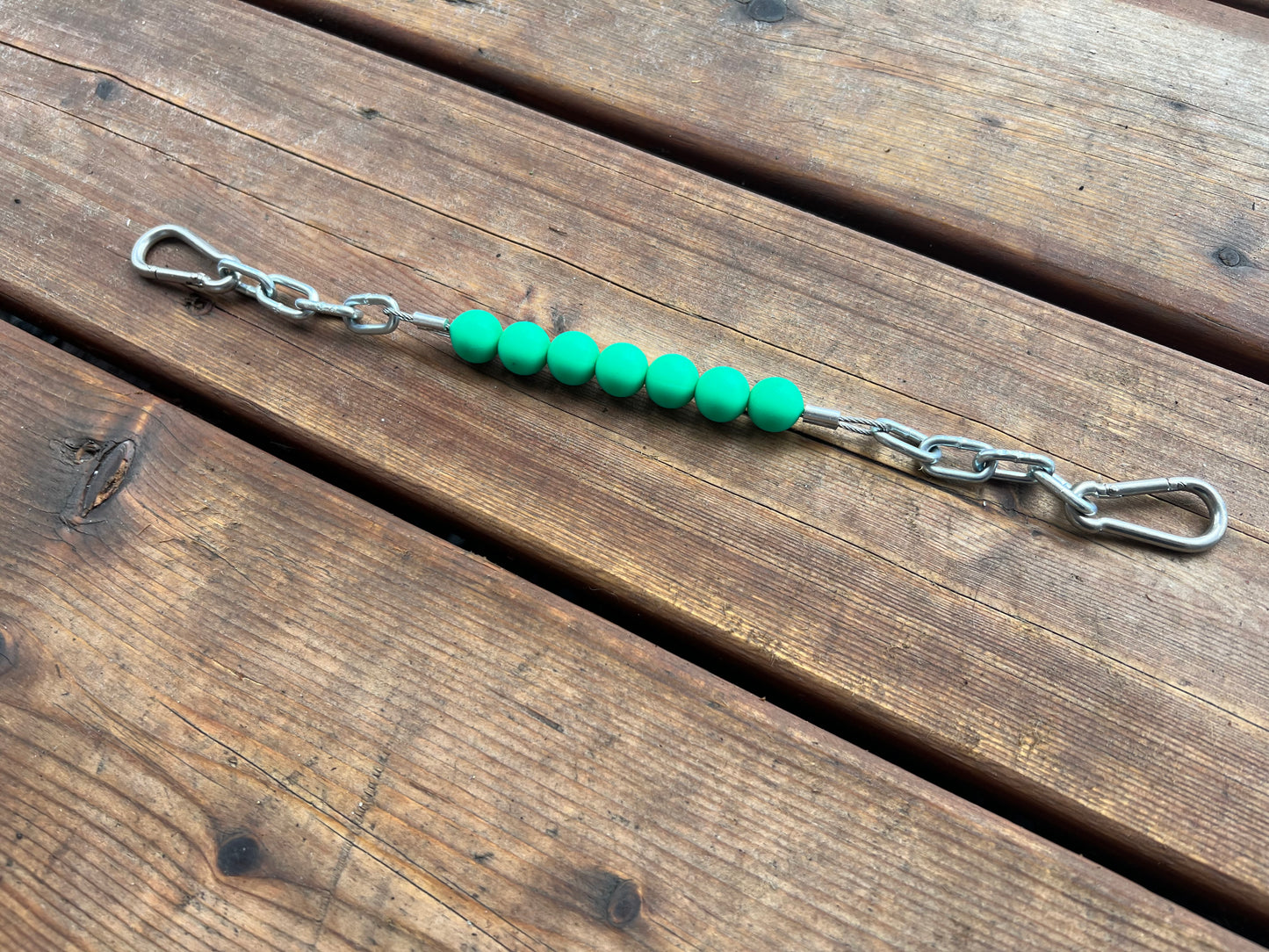 Gourmette en billes de silicone avec chaîne 