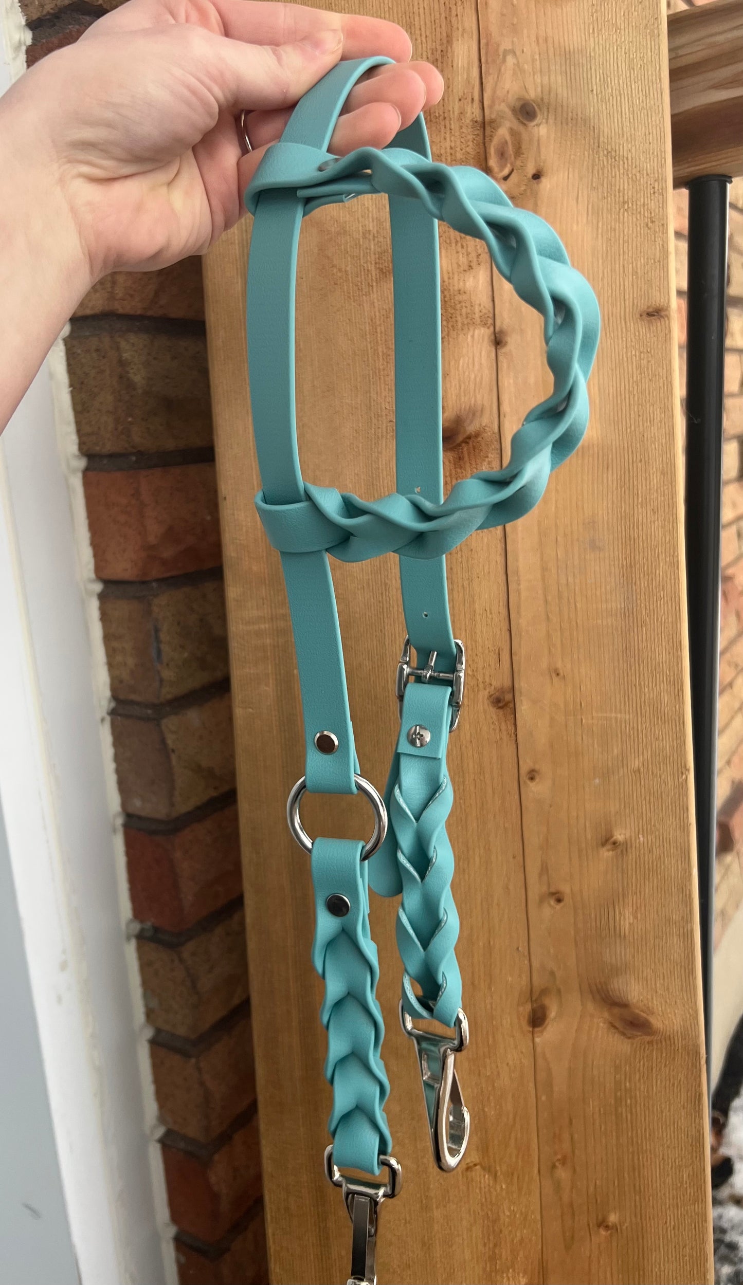 One-Ear Fully Braided BioThane Headstall – Cob to Full Size - IN STOCK