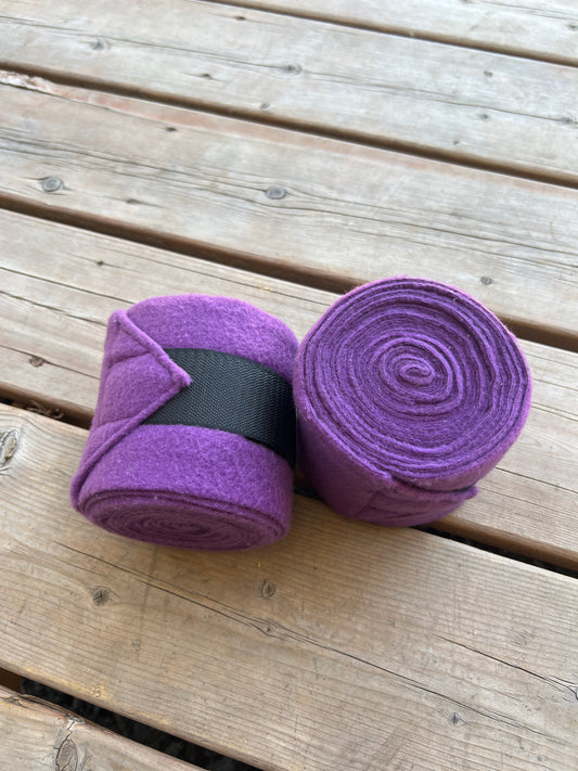 Lot de 2 polos pour chevaux - Violet prune