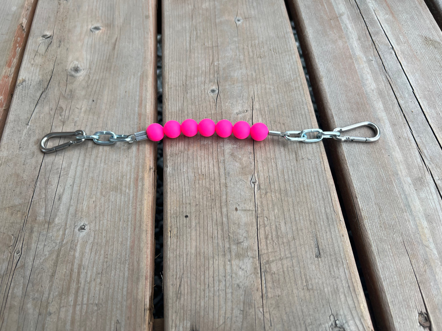 Gourmette en billes de silicone avec chaîne 