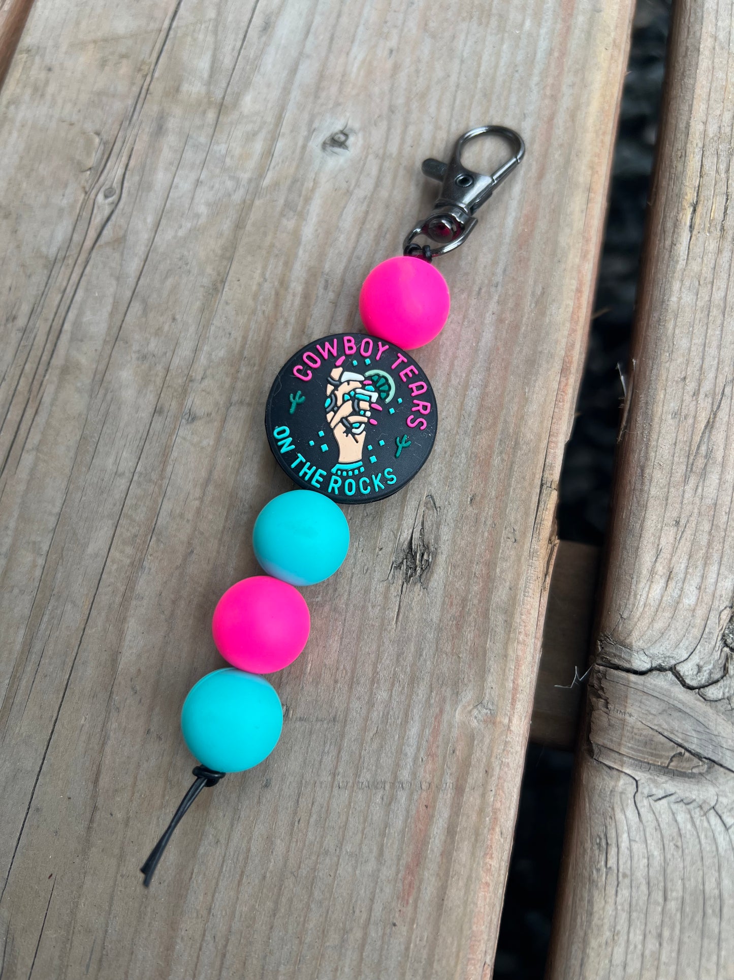 Porte-clés en billes de silicone