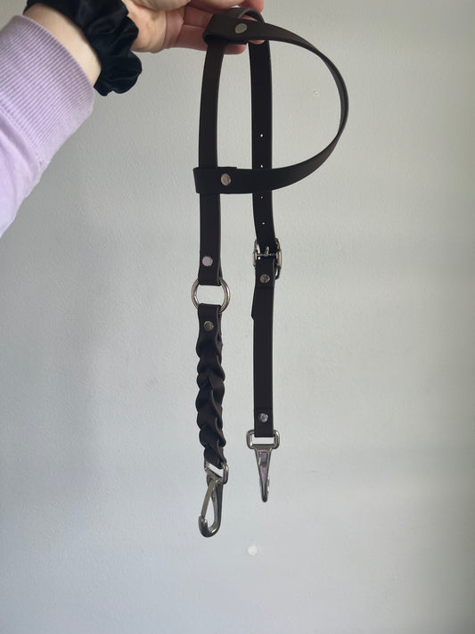 One-Ear Braided Biothane Headstall – Cob to Full Size - Made to Order