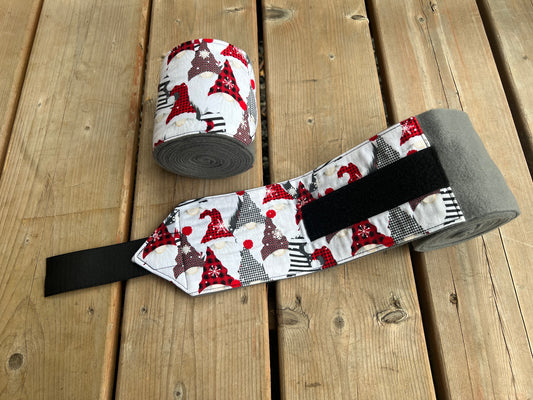 Lot de 2 polos pour chevaux - Gris avec des gnomes