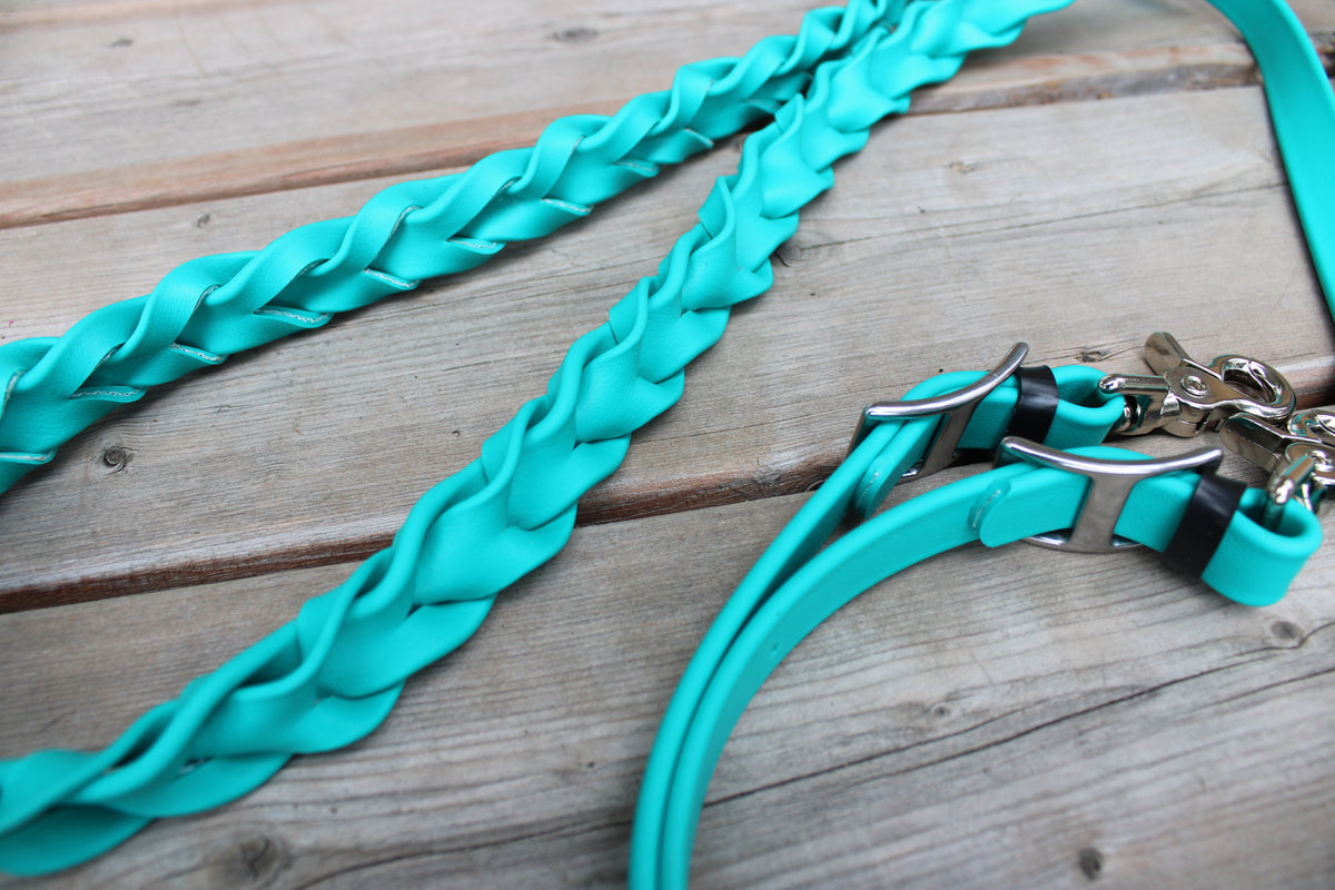 Adjustable Braided Rein BioThane *Made to order*