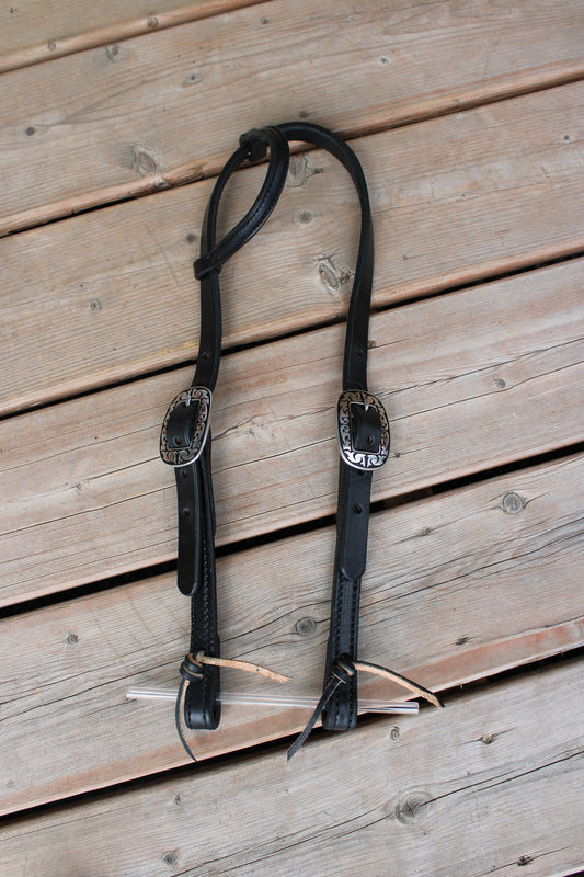 Black Leather Headstall #1