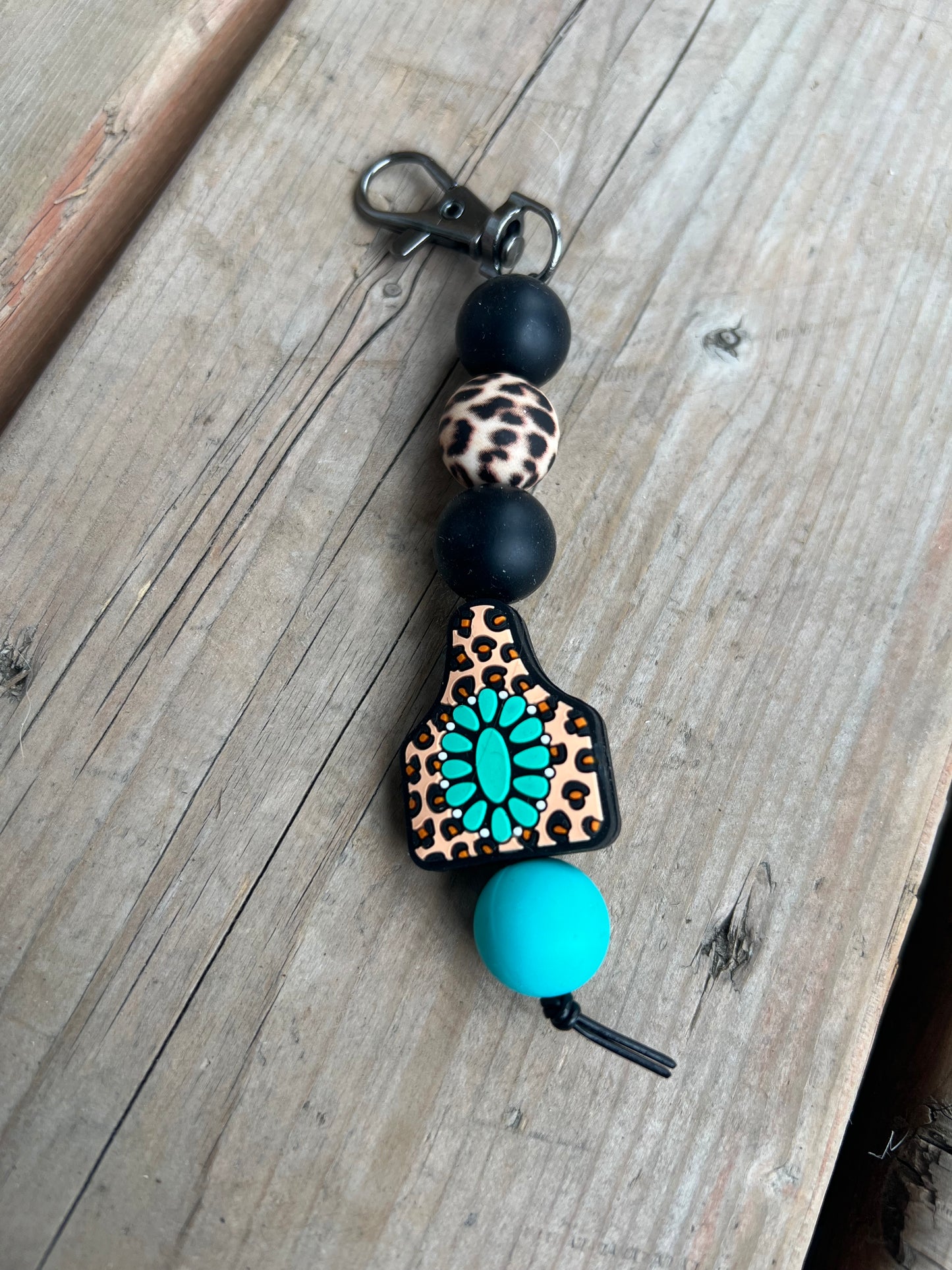 Porte-clés en billes de silicone