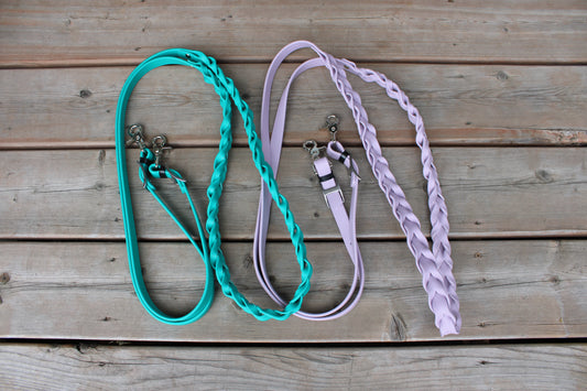 Adjustable Braided Rein BioThane *Made to order*