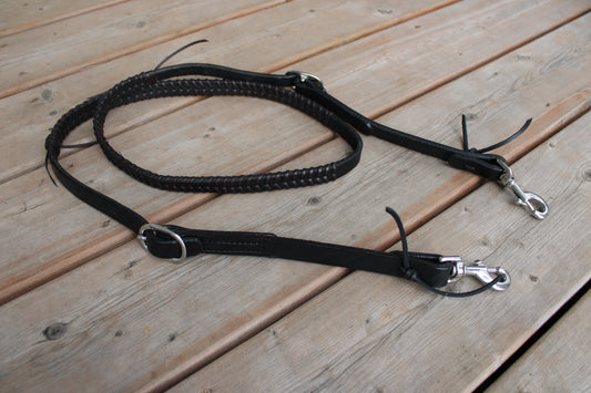 Laced Leather Barrel Reins