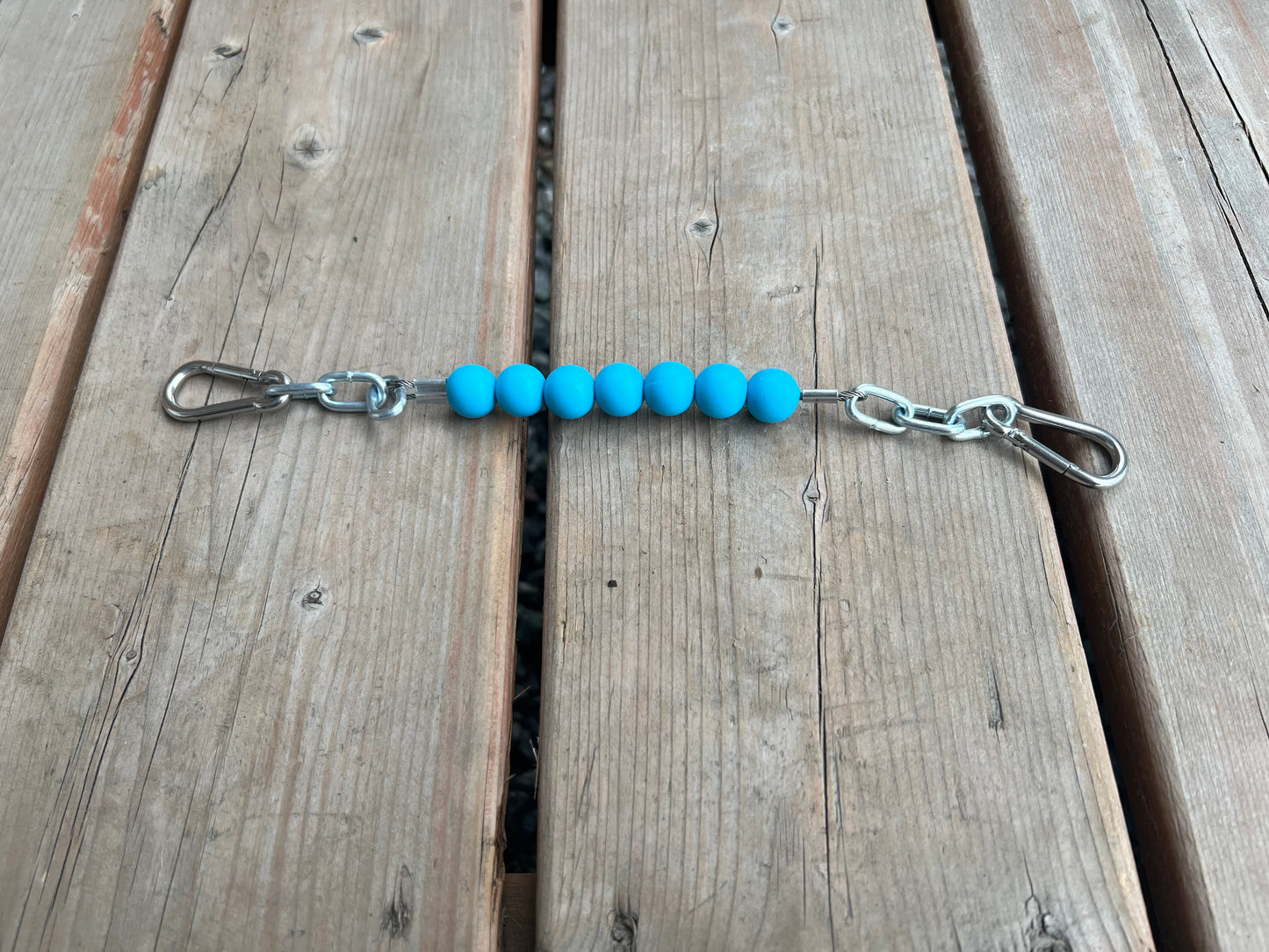 Gourmette en billes de silicone avec chaîne 