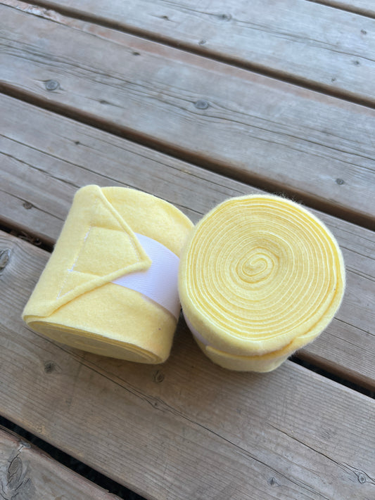 Lot de 2 polos pour chevaux - Jaune banane