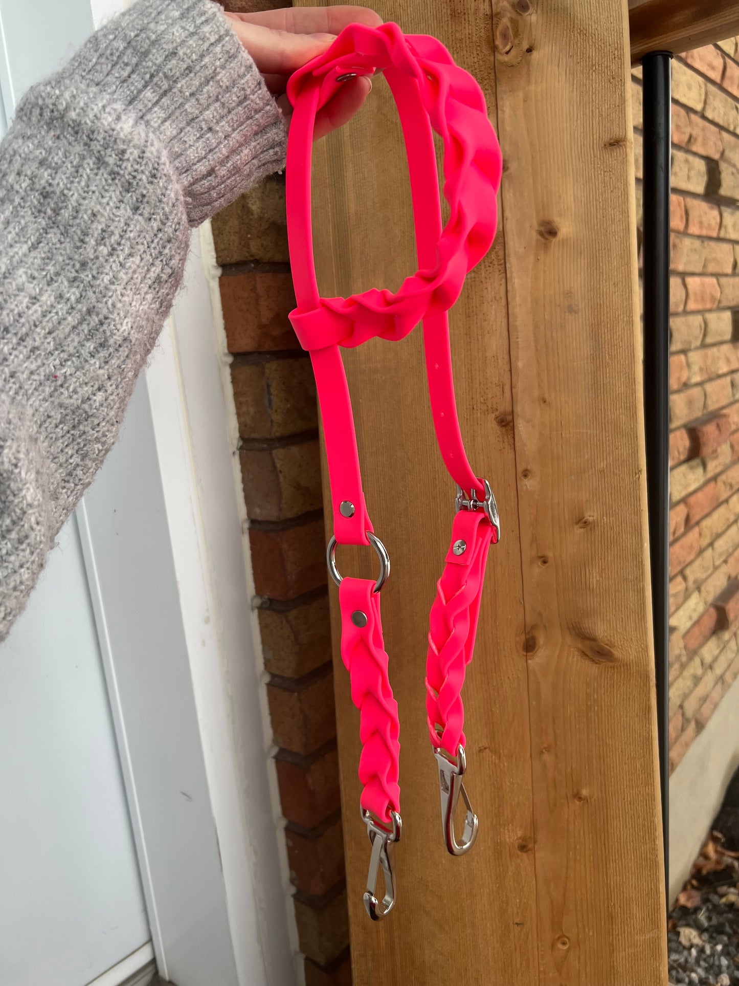 One-Ear Fully Braided BioThane Headstall – Cob to Full Size *Made to Order*