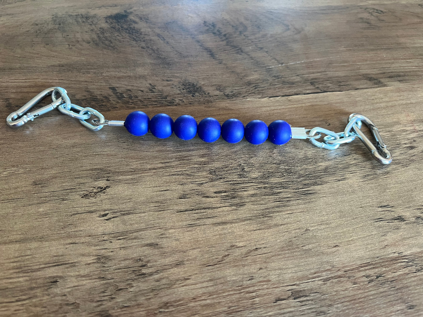 Beaded Silicone Curb Strap with Chain