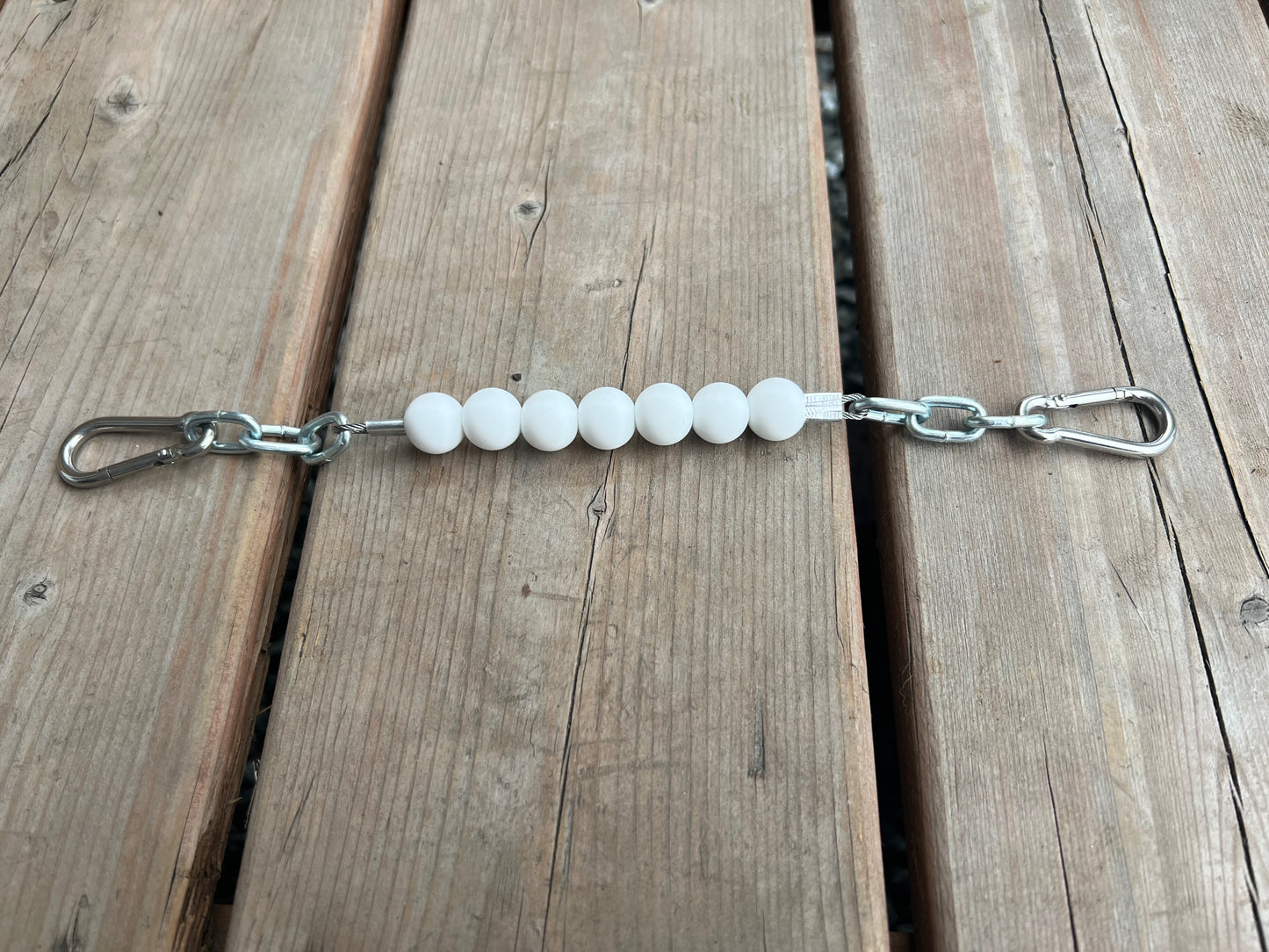 Gourmette en billes de silicone avec chaîne 