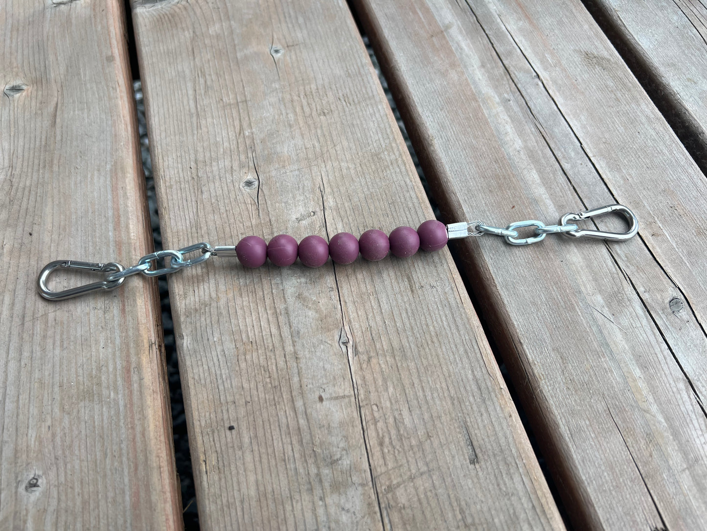 Gourmette en billes de silicone avec chaîne 