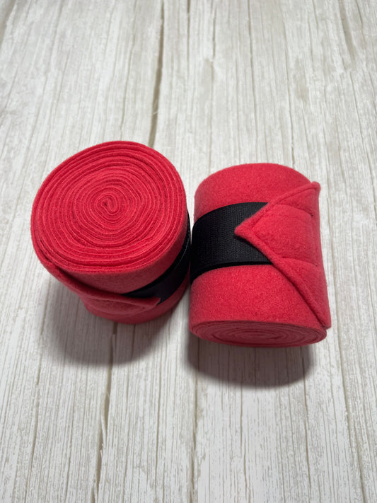 Lot de 2 polos pour chevaux - Rose vif